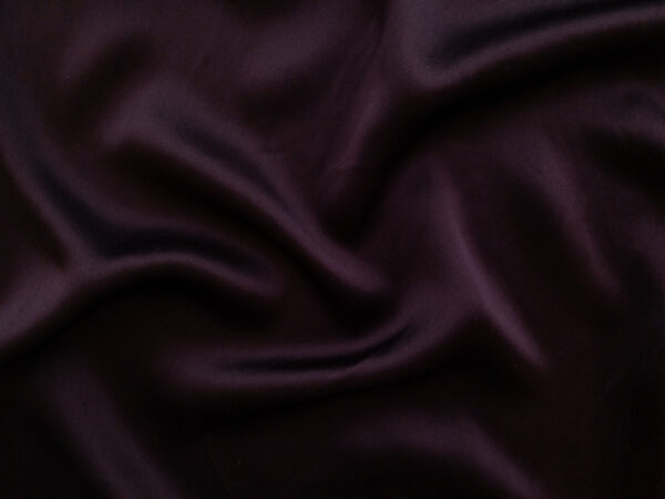 Designer Deadstock - Silk Charmeuse - Eggplant