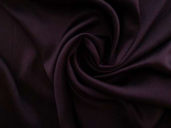 Designer Deadstock - Silk Charmeuse - Eggplant