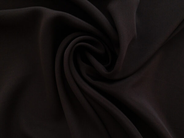 Designer Deadstock - Silk Crepe de Chine - Dark Chocolate