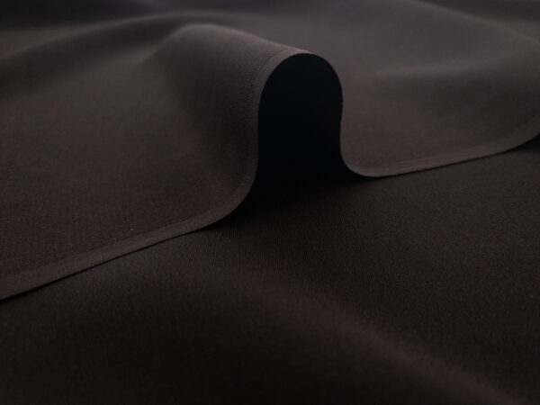 Designer Deadstock - Silk Crepe de Chine - Dark Chocolate