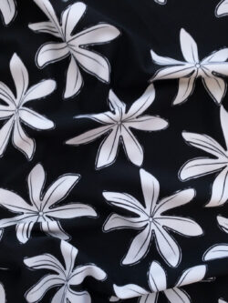 Designer Deadstock - Nylon/Spandex Swimwear Knit - Jasmine Floral - Black