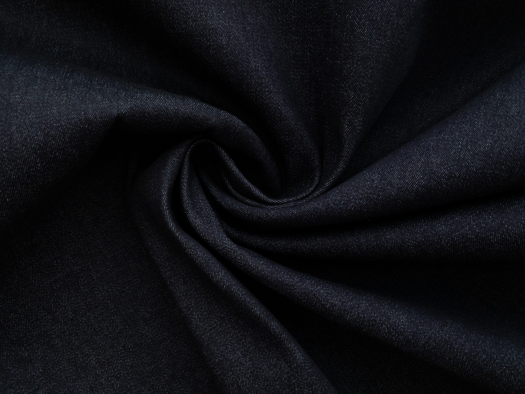 Designer Deadstock - Cotton Stretch Denim - Dark Blue - Stonemountain ...
