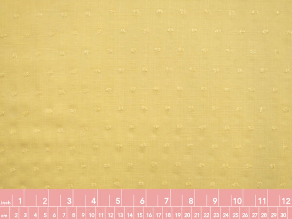 Designer Deadstock - Rayon Clip Dot - Lemony