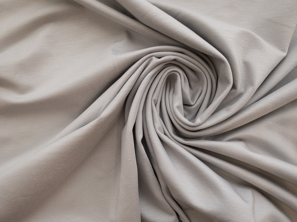 Lady McElroy - Symphony - Viscose/Spandex Ponte Knit - Silver Grey -  Stonemountain & Daughter Fabrics