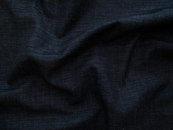 Japanese Textured Yarn Dyed Cotton - Tiny Stripe - Indigo