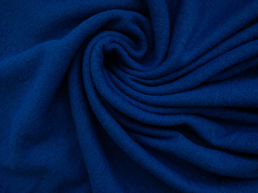 Lady McElroy - Jubilee Boiled Wool/Viscose - Cobalt Blue ...