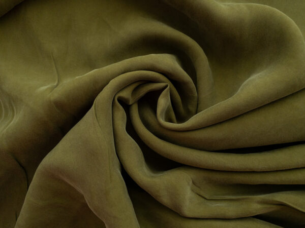 Sandwashed Cupro/Viscose Challis - Moss