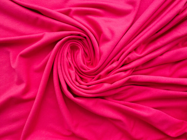 British Designer Deadstock - Viscose/Spandex Jersey - Hot Pink