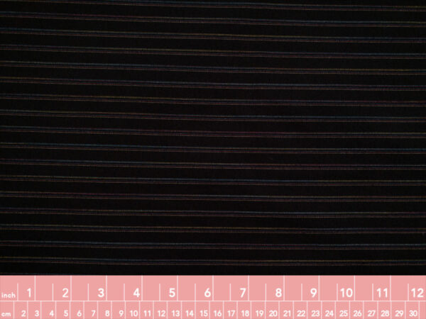 British Designer Deadstock - Yarn Dyed Cotton Stripe - Black/Multi