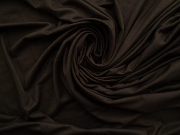 British Designer Deadstock - Viscose/Spandex Jersey - Dark Chocolate