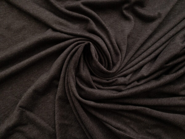 British Designer Deadstock - Viscose/Spandex Jersey - Brown Heather