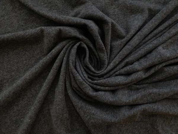 British Designer Deadstock - Cotton/Viscose Jersey - Charcoal Heather