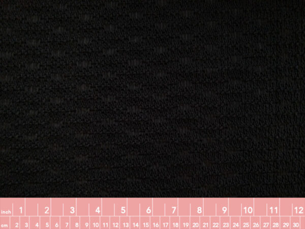 Japanese Designer Deadstock – Textured Polyester/Spandex Knit – Bubbles - Black