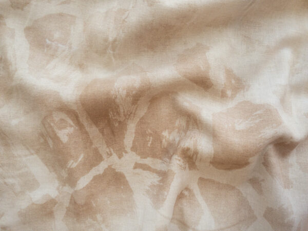 Designer Deadstock – Linen/Rayon – Watercolor Desert - Dune