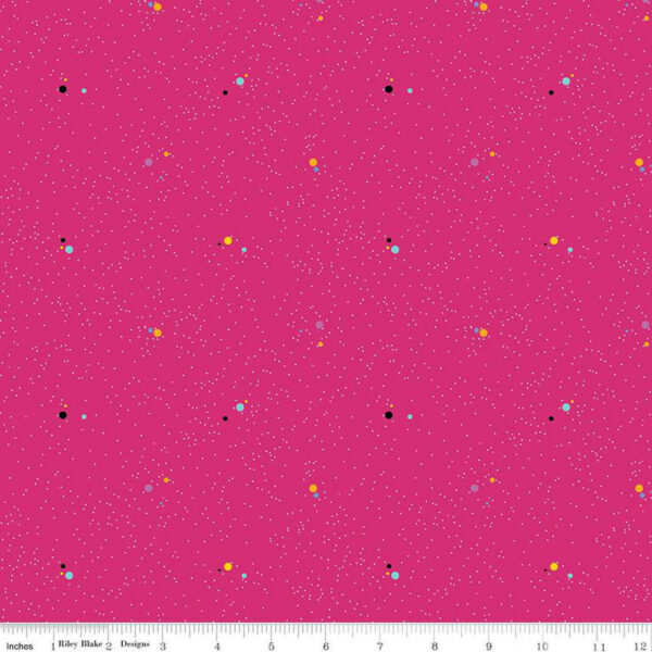 Quilting Cotton – Colour Wall - Dots - Hot Pink