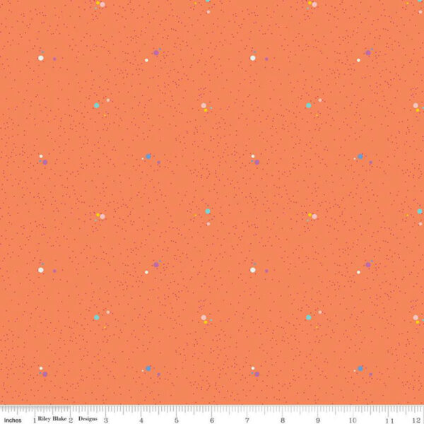 Quilting Cotton – Colour Wall - Dots - Orange