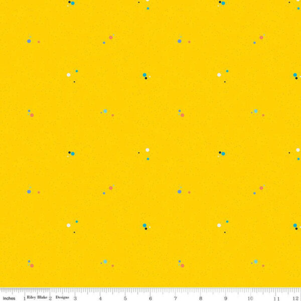 Quilting Cotton – Colour Wall - Dots - Yellow