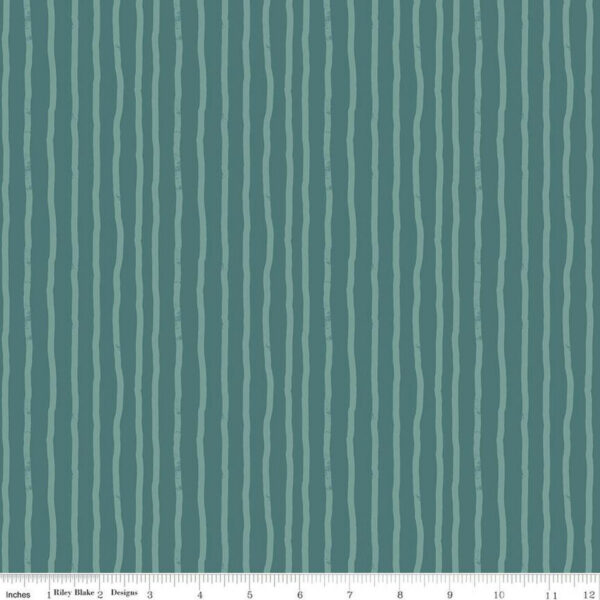 Quilting Cotton – Roar - Stripes - Teal