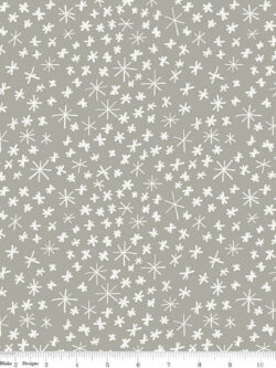 Cotton Flannel - Nice Ice Baby - Snowflakes - Gray