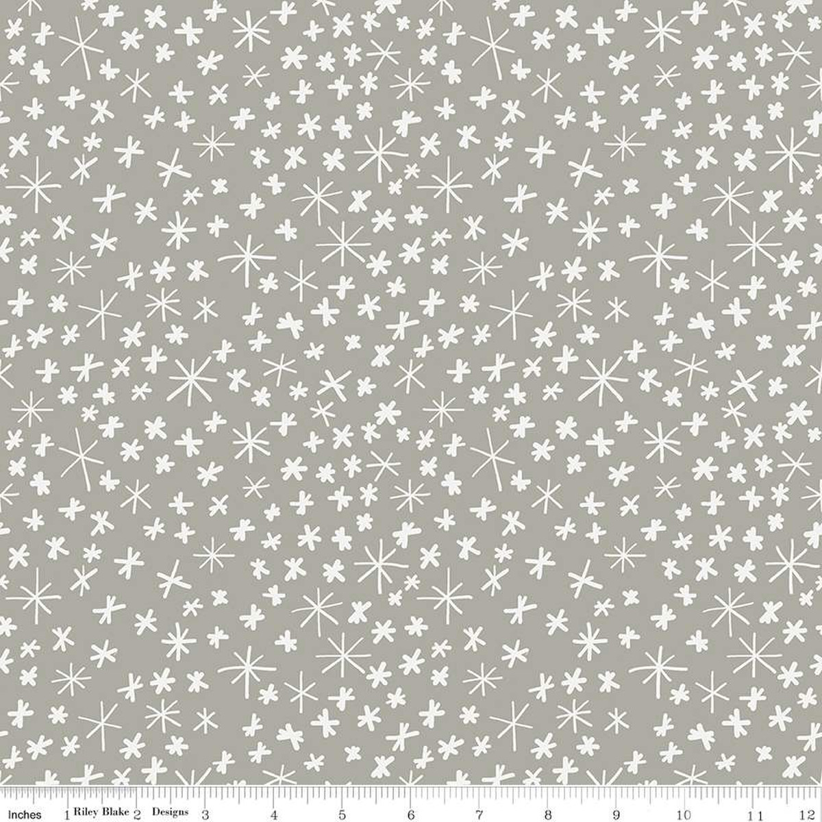 Silver Snowflakes Cotton Lycra