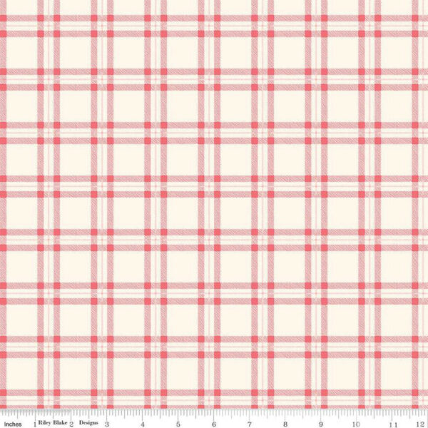 Cotton Flannel - Glamp Camp - Plaid - Cream