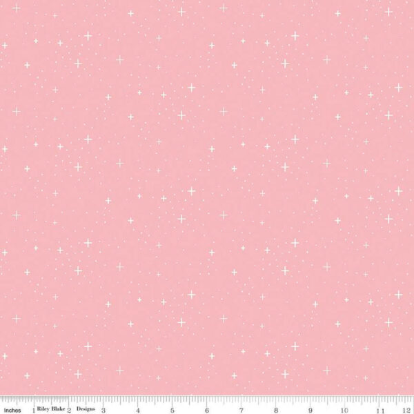 Cotton Flannel - Stars - Peony