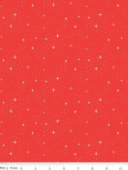 Cotton Flannel - Stars - Red
