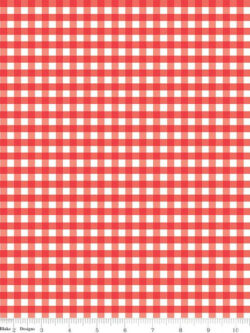 Cotton Flannel - Gingham - Red