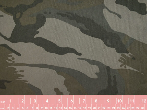 Designer Deadstock - Cotton Twill - Camouflage - Olive