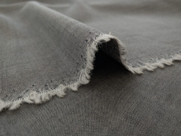 British Designer Deadstock - Italian Cross-Dyed Wool Suiting - Silver Grey