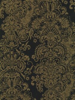 Quilting Cotton - Season of Sparkle -  Filigree - Black/Metallic Gold