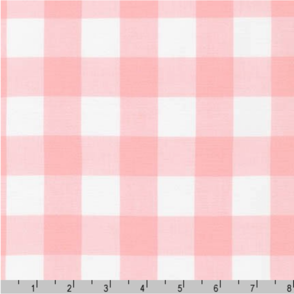 Carolina Cotton Gingham 1" - Petal