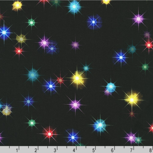 Quilting Cotton - Afterglow - Twinkle Lights - Black