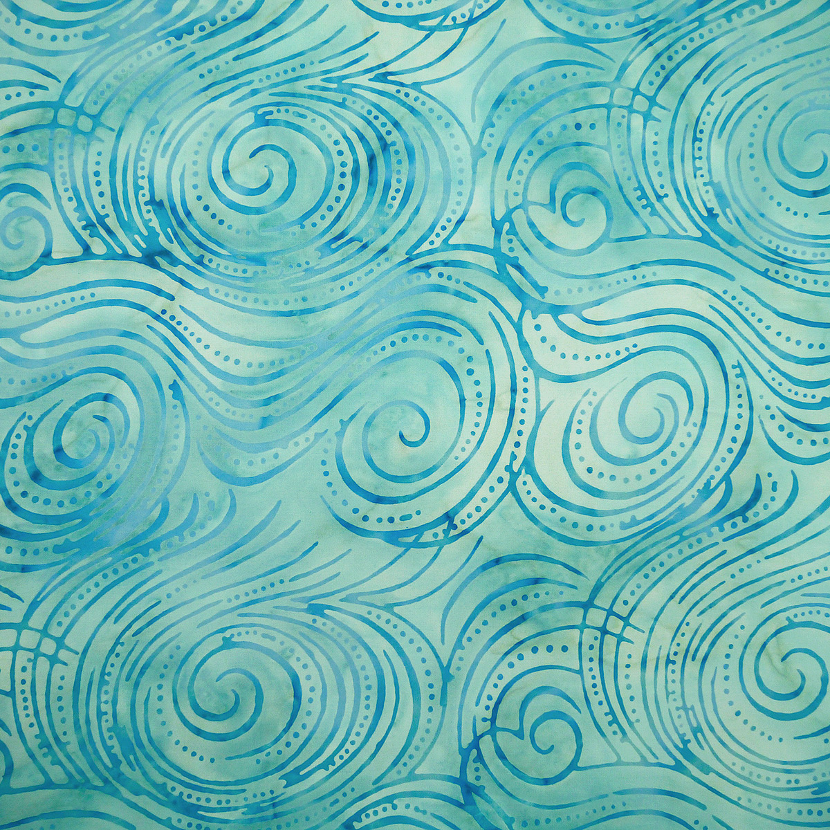 Cotton Batik - Batiks by Mirah - Vintage Treasures - Waves - Blue ...