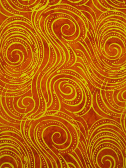 Cotton Batik - Batiks by Mirah - Vintage Treasures - Waves - Red