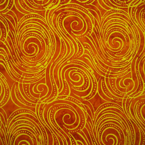 Cotton Batik - Batiks by Mirah - Vintage Treasures - Waves - Red