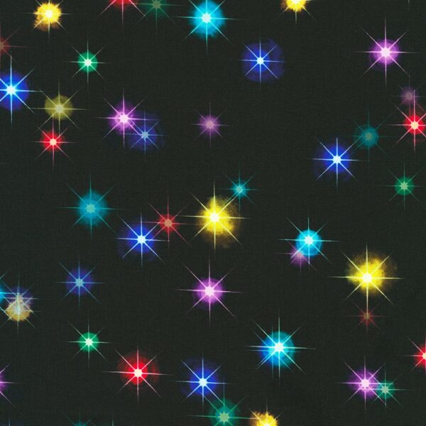 Quilting Cotton - Afterglow - Twinkle Lights - Black