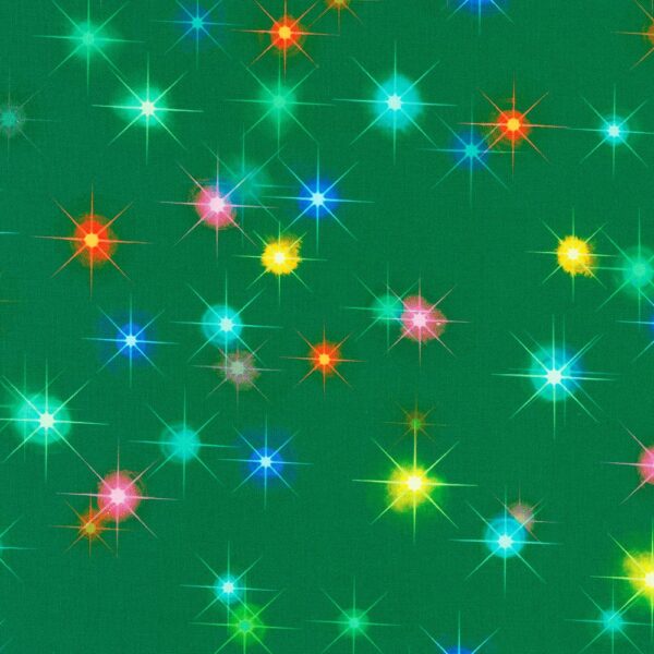 Quilting Cotton - Afterglow - Twinkle Lights - Evergreen