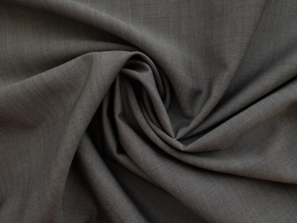 British Designer Deadstock - Italian Cross-Dyed Wool Suiting - Silver Grey