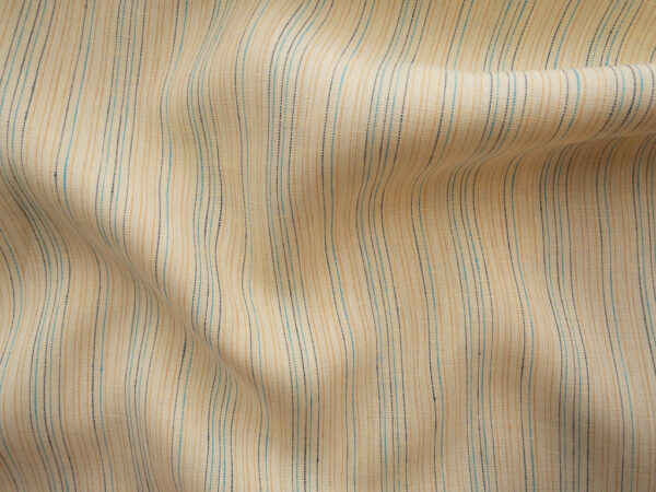 Designer Deadstock - Yarn Dyed Linen - Stripe - Beach Sun