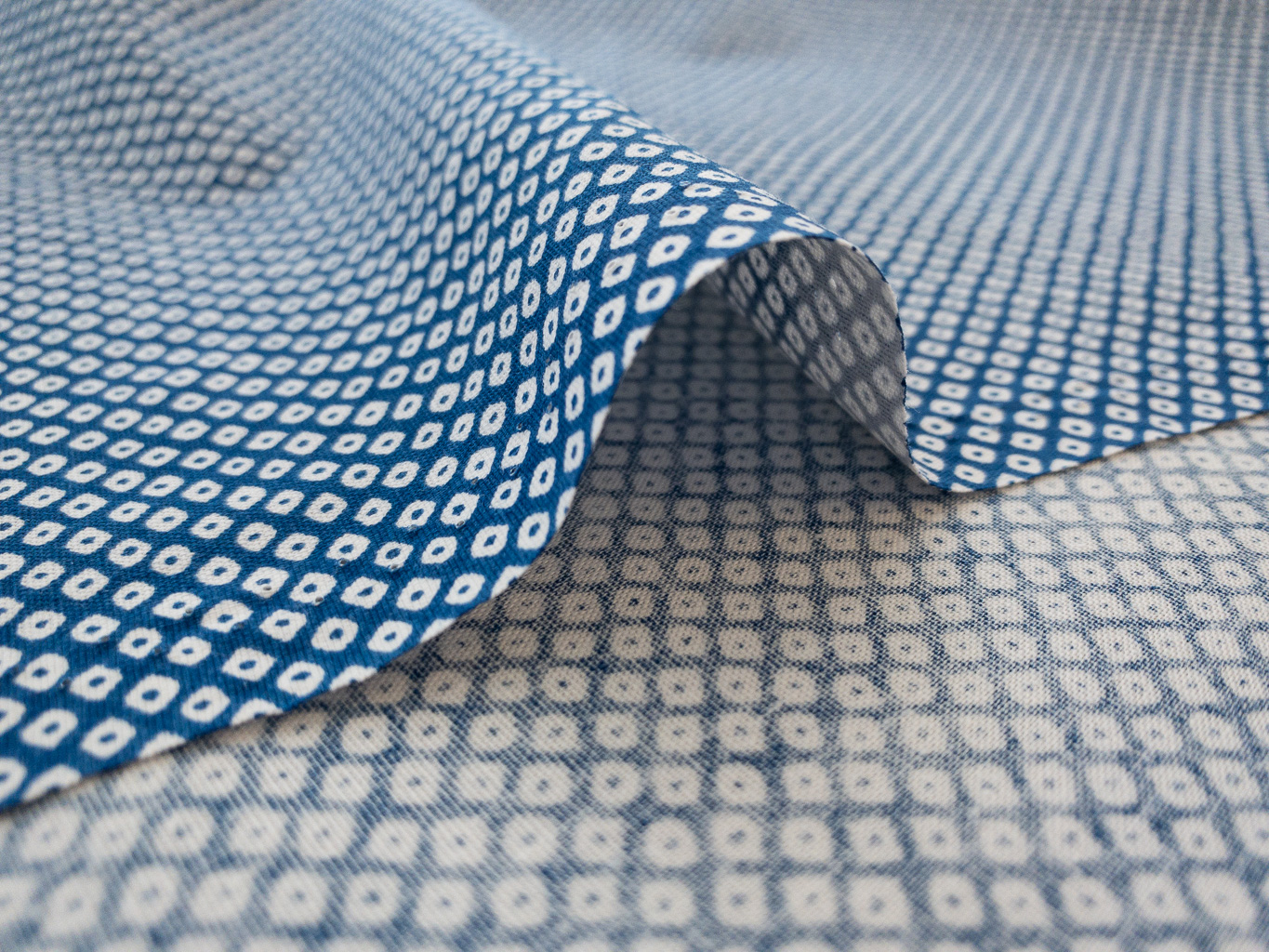 Japanese Cotton Sheeting - Faux Shibori - Blue - Stonemountain ...