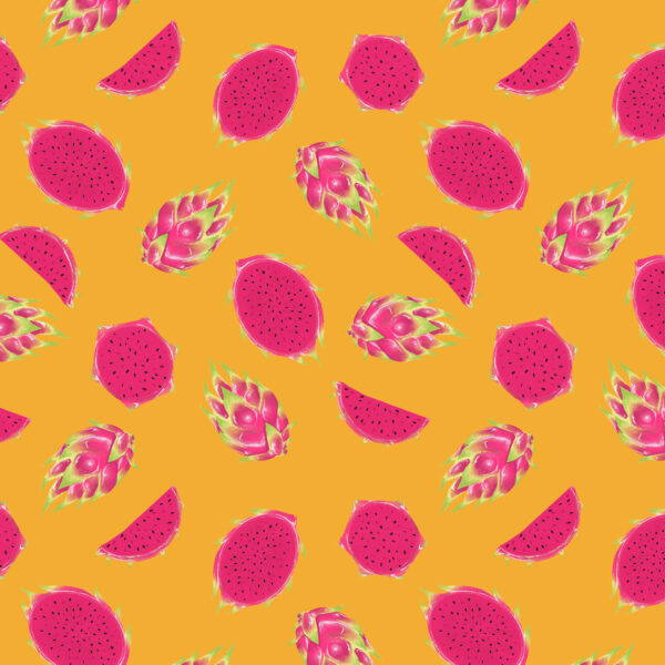 Quilting Cotton – Sweet Summer - Pitaya - Rojo Amarillo