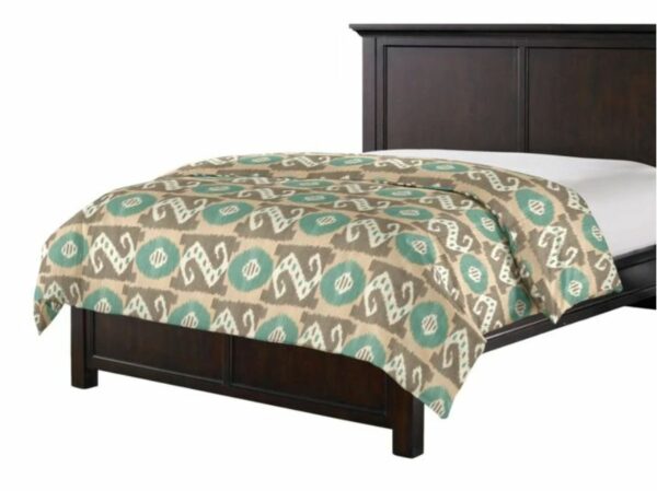 Laura & Kiran Deadstock - Heavyweight Cotton Ikat - Bukhara - Aqua/Taupe