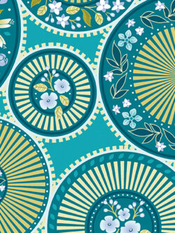 Quilting Cotton - Frolic - Orchard - Teal