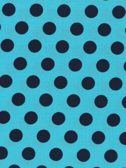 Quilting Cotton - Lots of Dots - Blue/Black