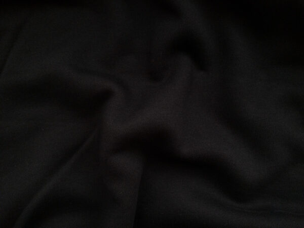 Designer Deadstock - Cotton/Polyester Sweatshirt Fleece - Black
