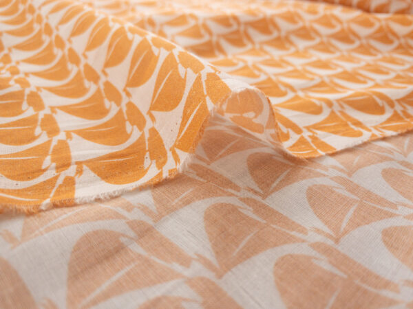 European Designer Deadstock - Cotton Voile - Sail Away - Marigold