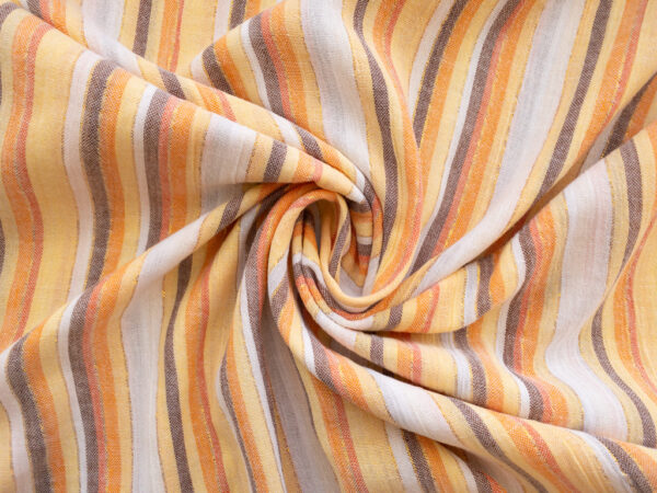 Designer Deadstock - Cotton/Lurex Gauze – Desert Metallic Stripe