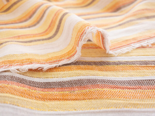 Designer Deadstock - Cotton/Lurex Gauze – Desert Metallic Stripe