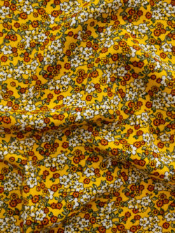 Designer Deadstock - Rayon Challis - Sunny Floral - Yellow